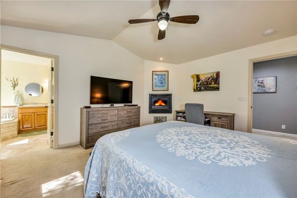 Bedroom, Fireplace, Interior
