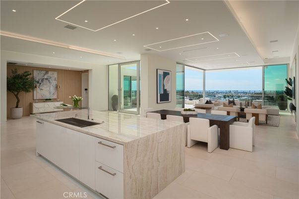 Dining room, Interior, Kitchen, Living room, Recessed Lighting