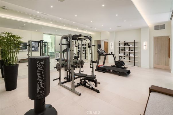 Fitness Equipment, Gym, Interior, Recessed Lighting