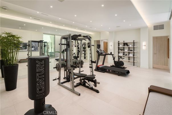 Fitness Equipment, Gym, Interior, Recessed Lighting