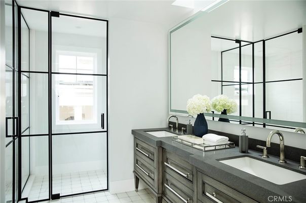 Bathroom, Dual Sink Vanities, Glass Shower, Interior