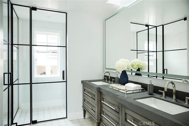Bathroom, Dual Sink Vanities, Glass Shower, Interior