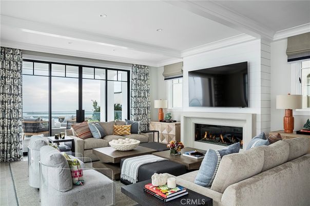 Fireplace, Interior, Living room, Recessed Lighting, Water