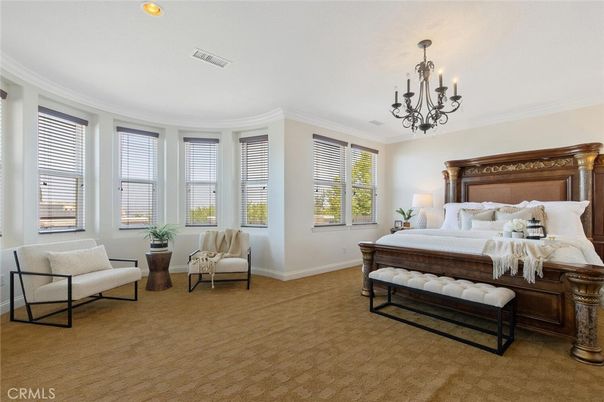 Bedroom, Chandelier, Interior, Recessed Lighting