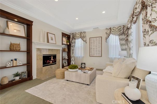 Fireplace, Interior, Living room, Recessed Lighting