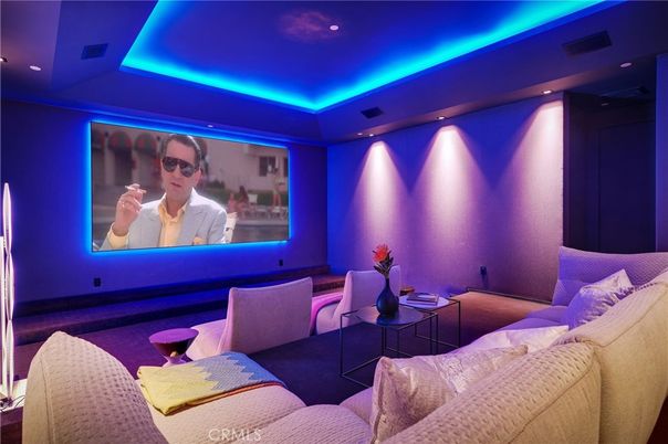 Interior, Projection Screen, Recessed Lighting, Theatre Room