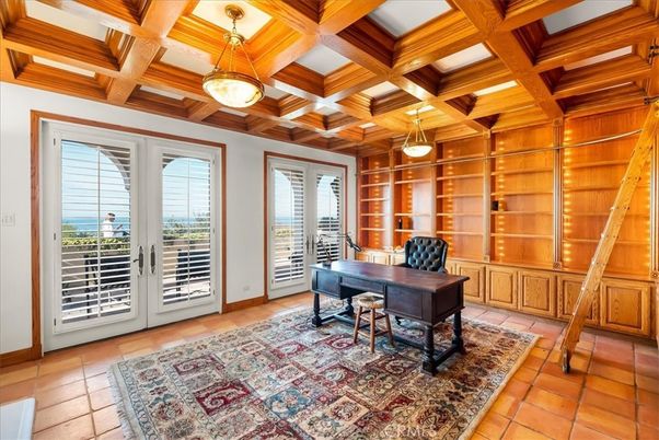 Home Office, Interior, Pendant Lights, Water, Wooden Beams, Wooden Ceilings, Wooden Walls