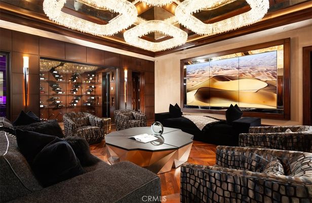 Interior, Living room, Wine Storage, Wood Texture Flooring
