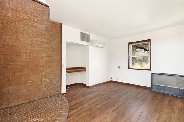 Empty room, Interior, Stone Walls, Wood Texture Flooring