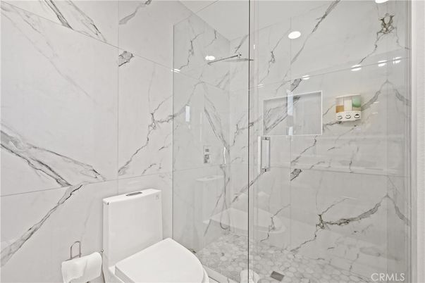 Bathroom, Glass Shower, Interior, Marble Walls