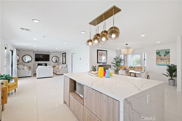 Dining room, Interior, Kitchen, Living room, Pendant Lights, Recessed Lighting