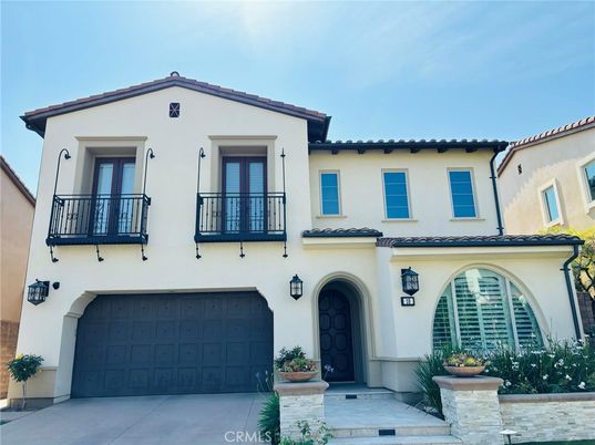 Attached, Exterior, Facade, Spanish Mediterranean