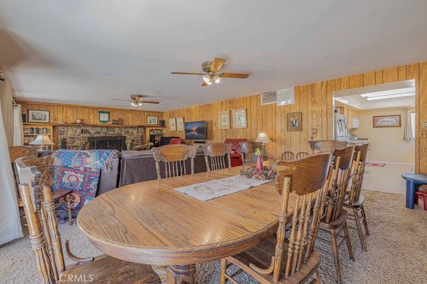 Dining room, Fireplace, Interior, Wooden Walls