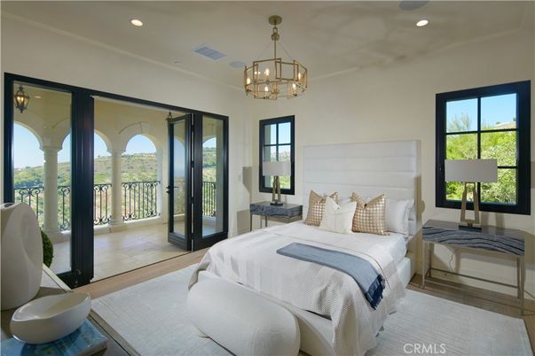 Bedroom, Chandelier, Interior, Recessed Lighting