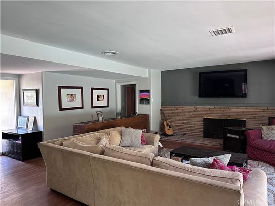 Fireplace, Interior, Living room, Stone Walls, Wood Texture Flooring