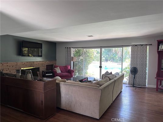 Fireplace, Interior, Living room, Stone Walls, Wood Texture Flooring