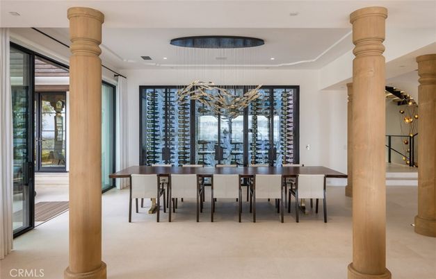 Dining room, Interior, Pendant Lights, Recessed Lighting, Wine Storage