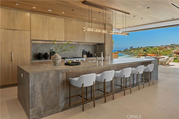 Interior, Kitchen, Pendant Lights, Recessed Lighting, Stainless Steel Appliances, Water, Wooden Ceilings
