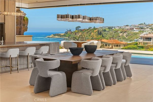 Dining room, Interior, Pendant Lights, Water