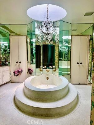 Bathroom, Chandelier, Interior