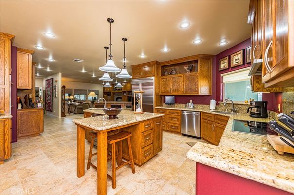 Interior, Kitchen, Pendant Lights, Recessed Lighting, Stainless Steel Appliances