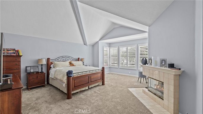 Bedroom, Fireplace, Interior