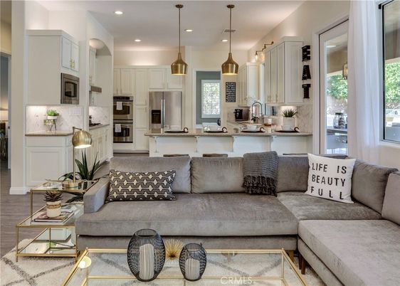 Interior, Kitchen, Living room, Pendant Lights, Recessed Lighting, Stainless Steel Appliances