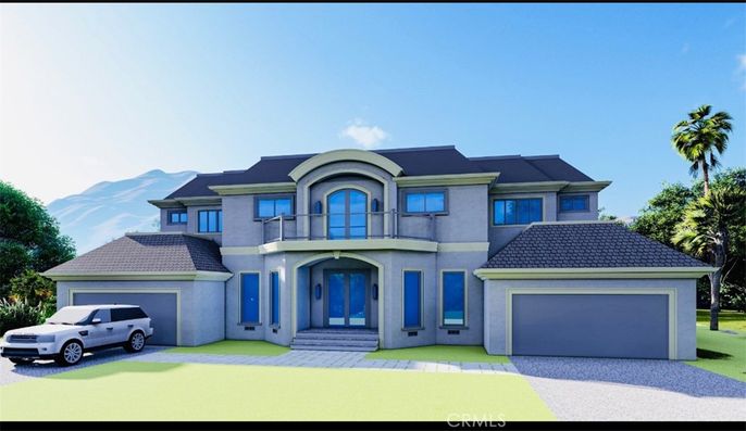 Attached, Exterior, Facade, Mediterranean