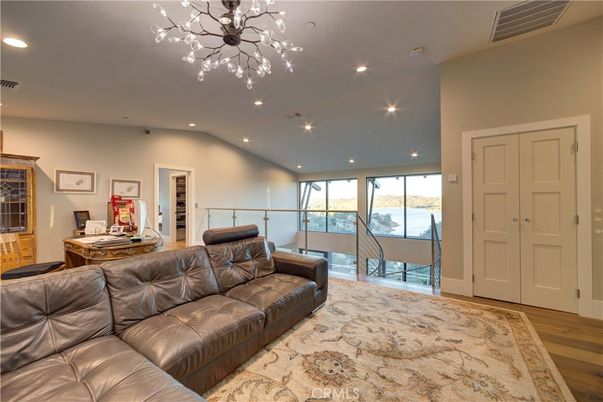 Dining room, Interior, Living room, Recessed Lighting, Wood Texture Flooring