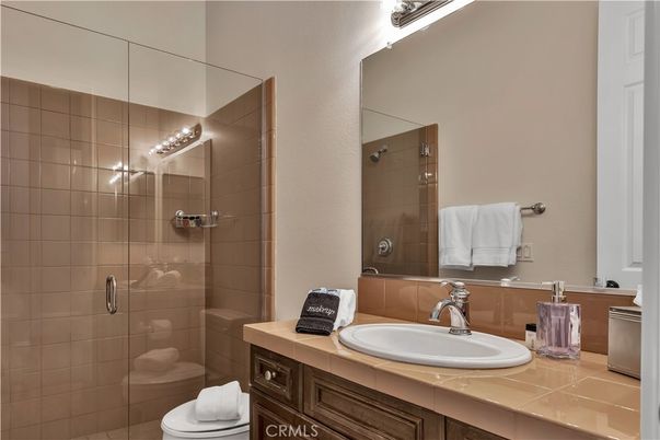 Bathroom, Glass Shower, Interior, Tile Countertops