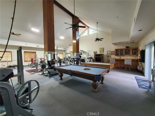Billiard Table, Fitness Equipment, Game Room, Interior, Recessed Lighting