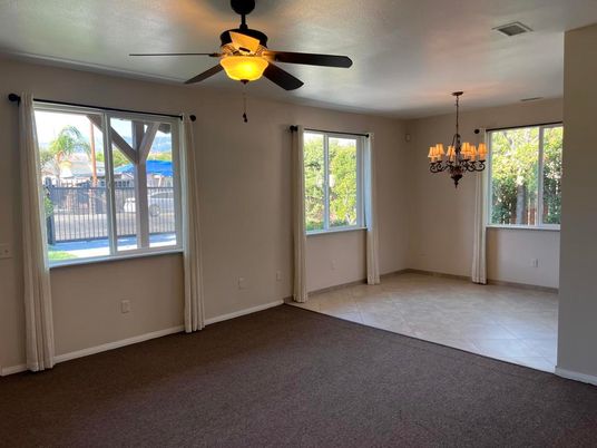 Chandelier, Empty room, Interior