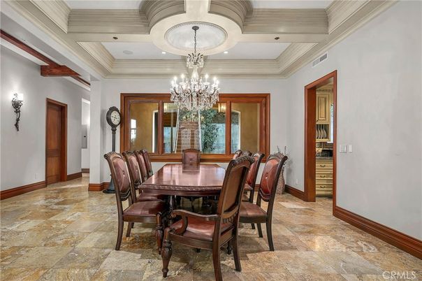 Chandelier, Dining room, Interior, Recessed Lighting
