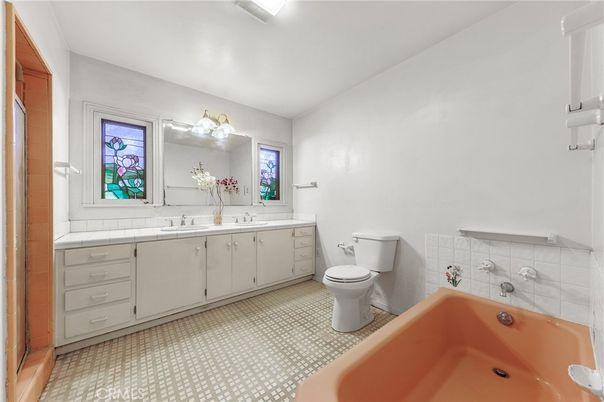 Bathroom, Dual Sink Vanities, Interior, Tile Countertops