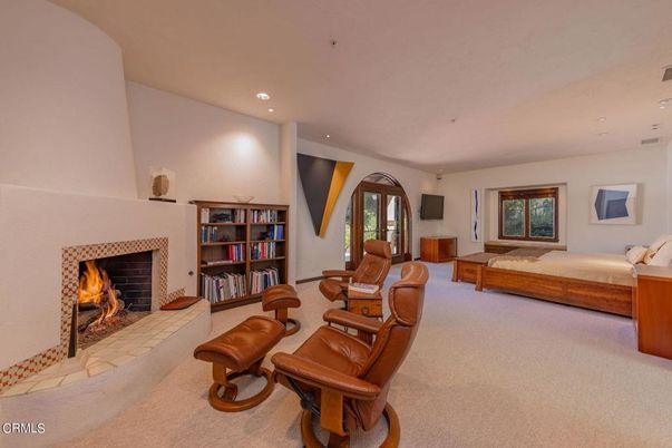 Bedroom, Fireplace, Interior, Recessed Lighting