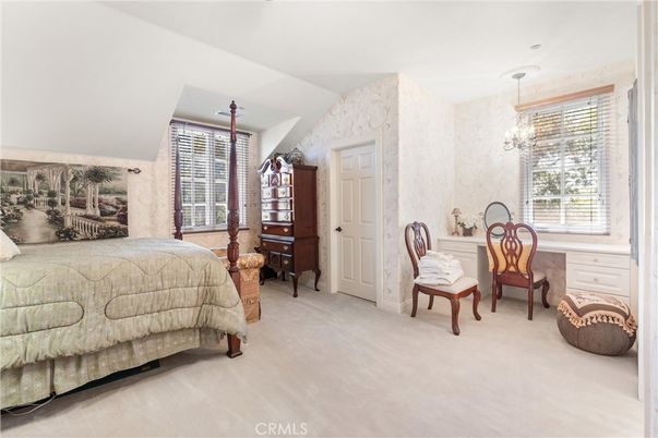 Bedroom, Chandelier, Interior