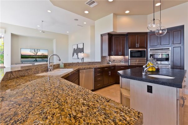 Interior, Kitchen, Pendant Lights, Recessed Lighting, Stainless Steel Appliances