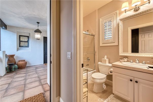Bathroom, Glass Shower, Interior, Pendant Lights