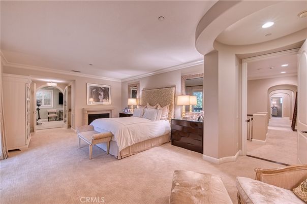 Bedroom, Fireplace, Interior, Recessed Lighting