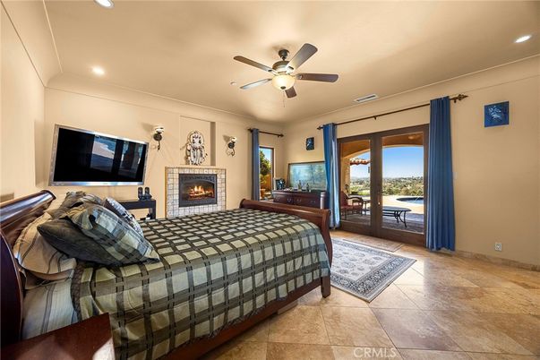 Bedroom, Fireplace, Interior, Recessed Lighting
