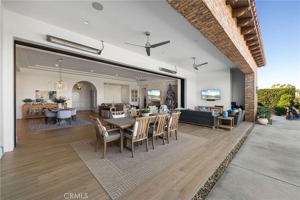 Dining room, Interior, Living room, Pendant Lights, Recessed Lighting, Wood Texture Flooring