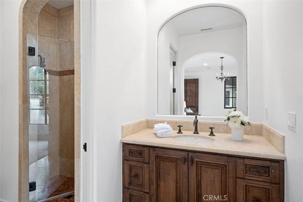Bathroom, Chandelier, Interior, Recessed Lighting