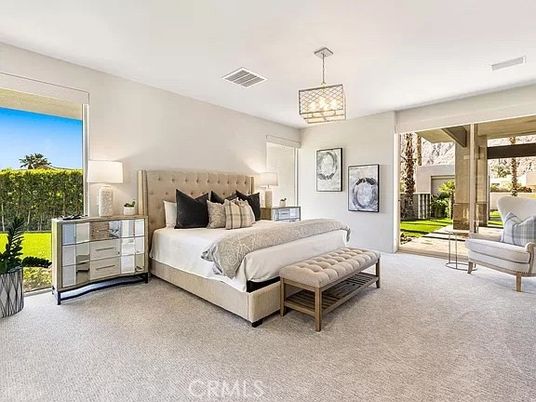 Bedroom, Interior, Pendant Lights