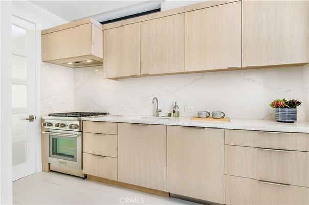 Interior, Kitchen, Marble Walls, Stainless Steel Appliances