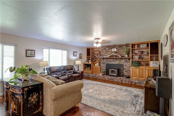 Fireplace, Interior, Living room, Stone Walls, Wood Texture Flooring