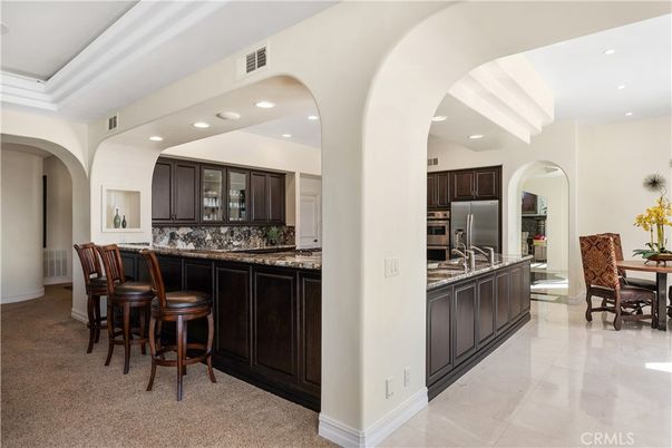 Dining room, Interior, Kitchen, Recessed Lighting, Stainless Steel Appliances