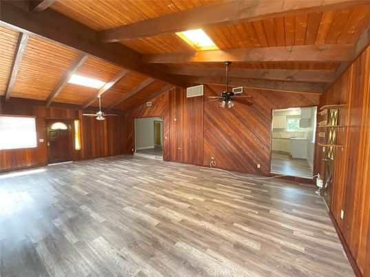 Empty room, Interior, Wooden Beams, Wooden Ceilings, Wood Texture Flooring, Wooden Walls