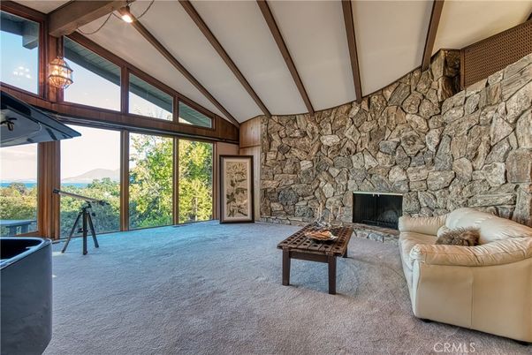 Fireplace, Interior, Living room, Stone Walls, Wooden Beams