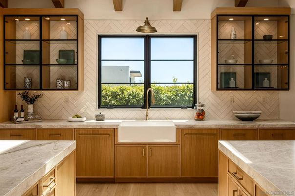 Interior, Kitchen, Recessed Lighting, Wooden Beams, Wood Texture Flooring
