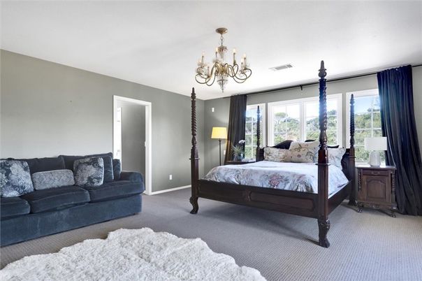 Bedroom, Chandelier, Interior